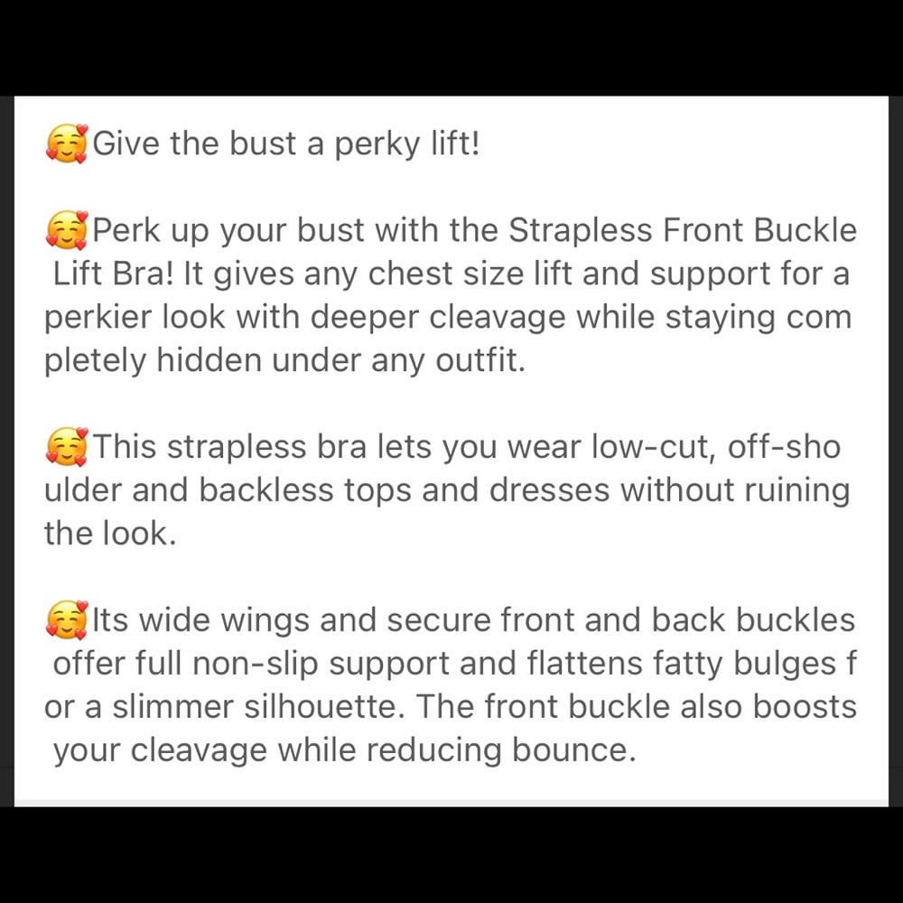 O2 Uplift Strapless Bra - Black - Picture 8 of 9